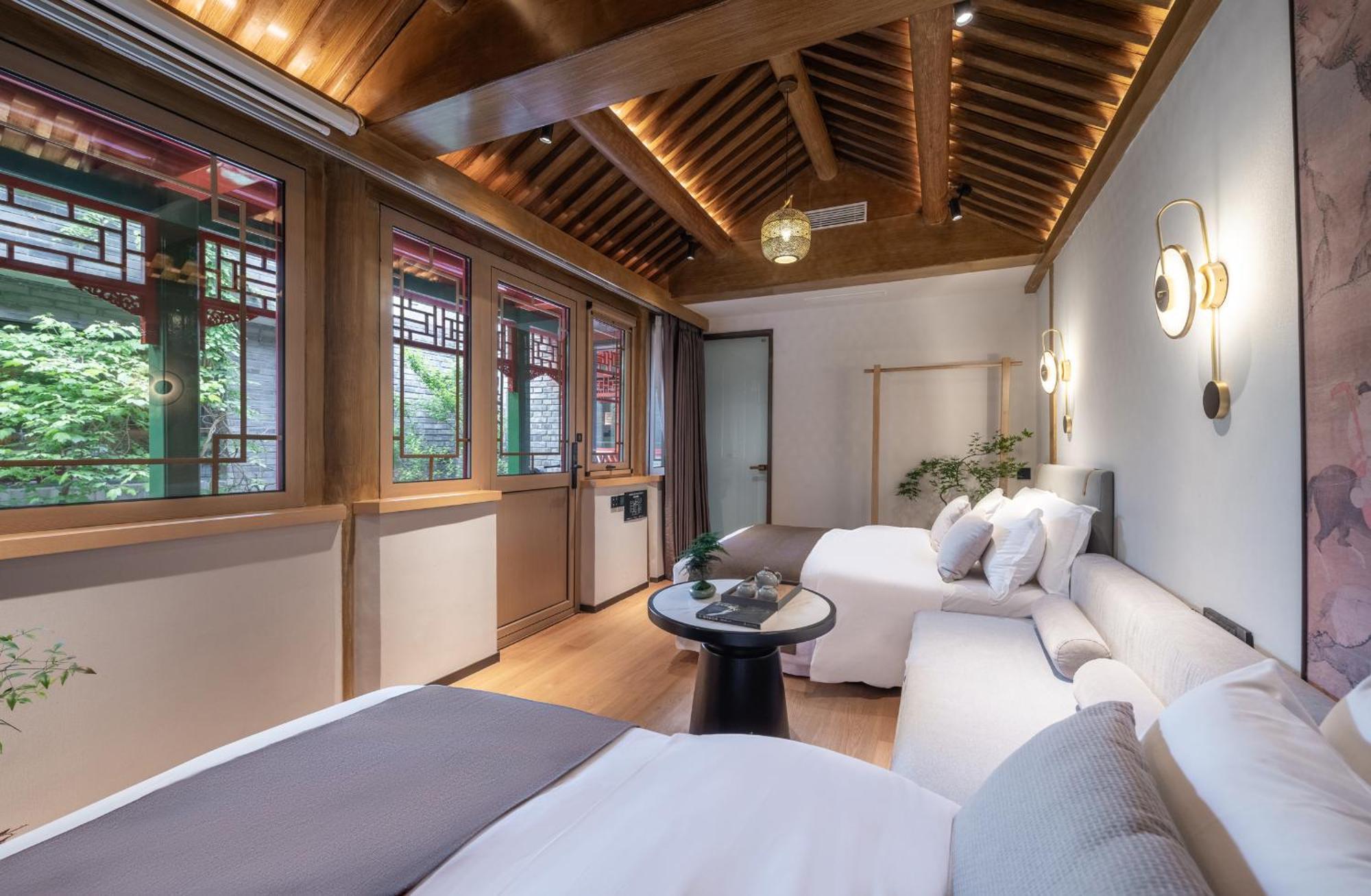 Xinxiang Yayuan Beijing Sihe Courtyard With Sky Garden Terrace Near Tiananmen Square Forbidden City Wangfujing Pedestrian Street And The Subway Bagian luar foto